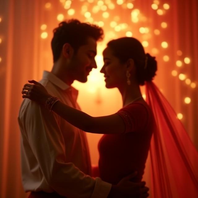 Couple practicing wedding dance routine