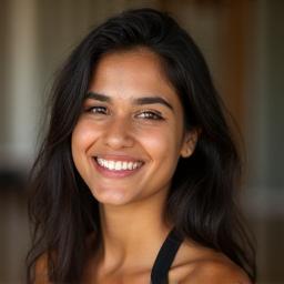 Priya smiling after class